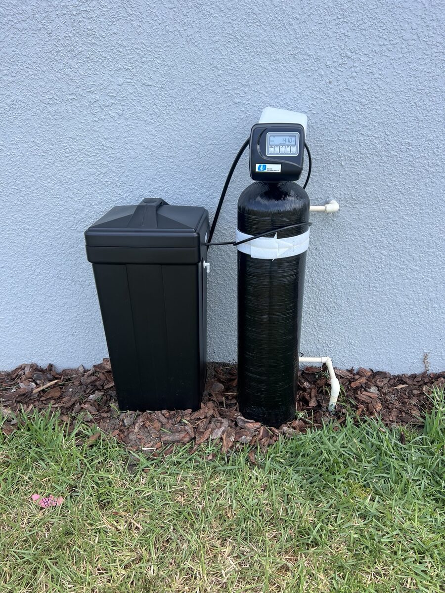 Residential water softener installation