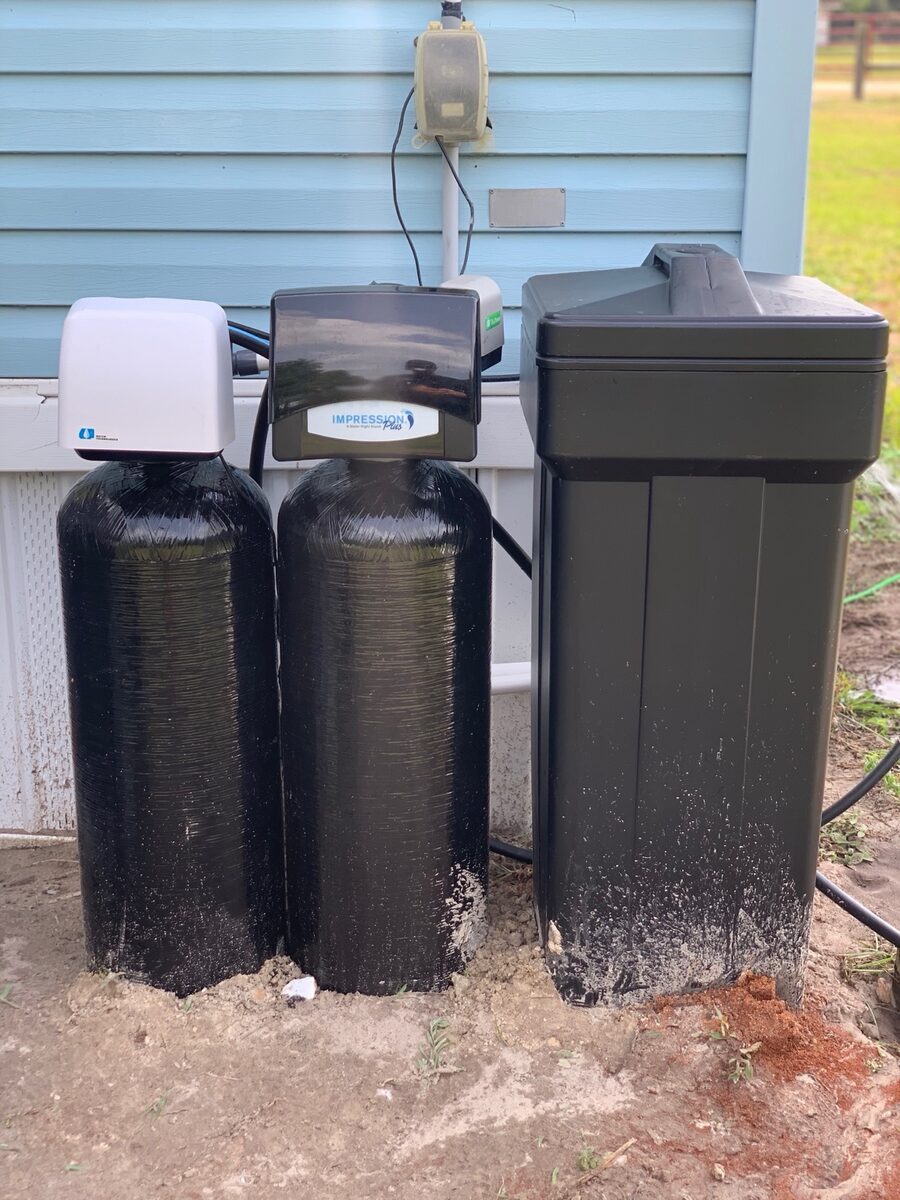 Digital water softener installation